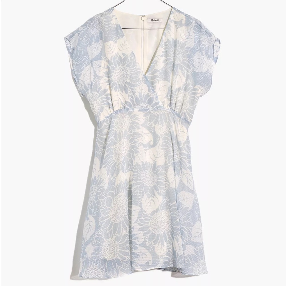Madewell Crossover Mini Dress in Sunflower Season, Size 12